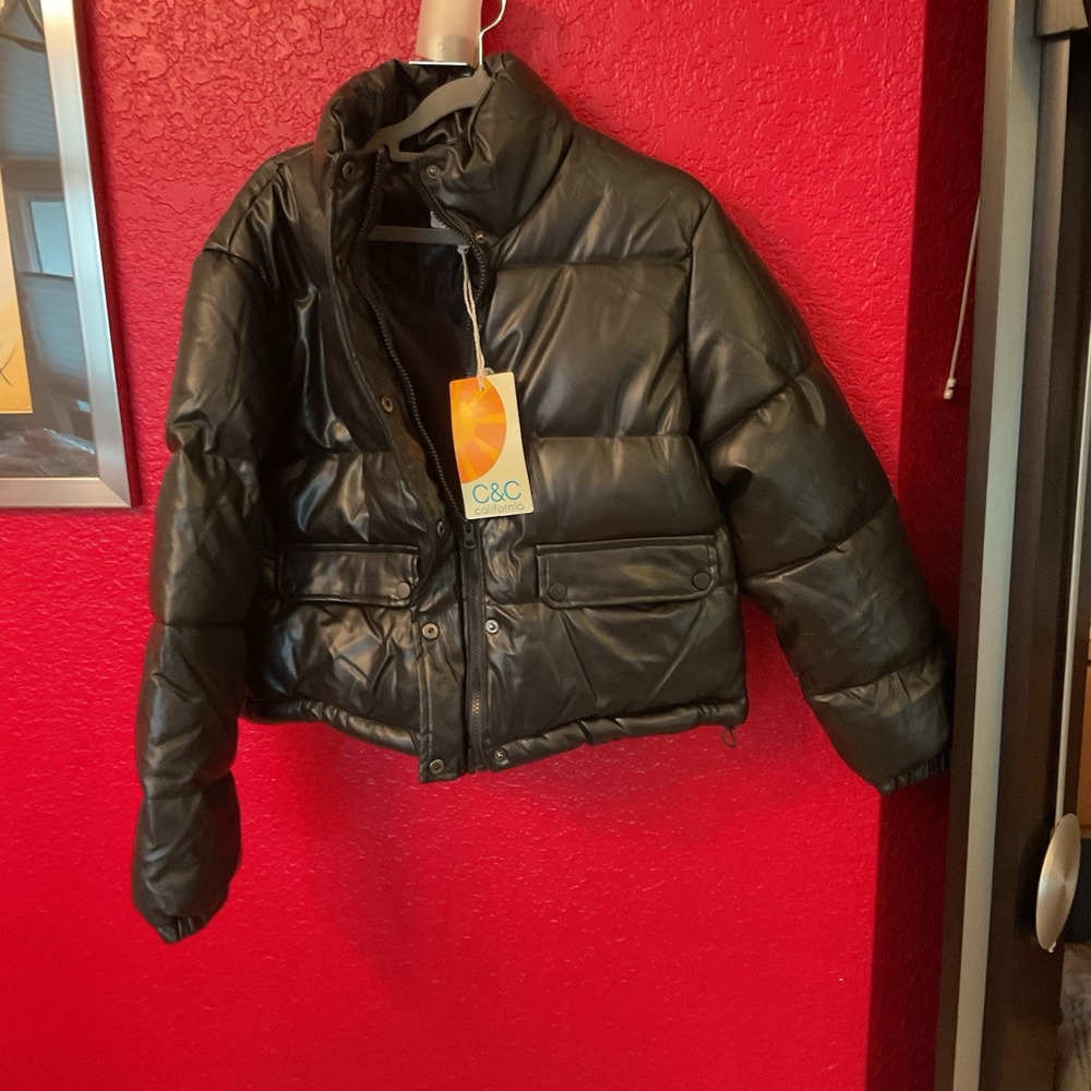 NWT, C&C California Youth Large 10/12 Puffy Winter Coat Quilted with Hood